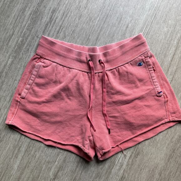 Champion Fleece Shorts Womens S Cotton Candy Pink Drawstring Short Joggers - Picture 1 of 6